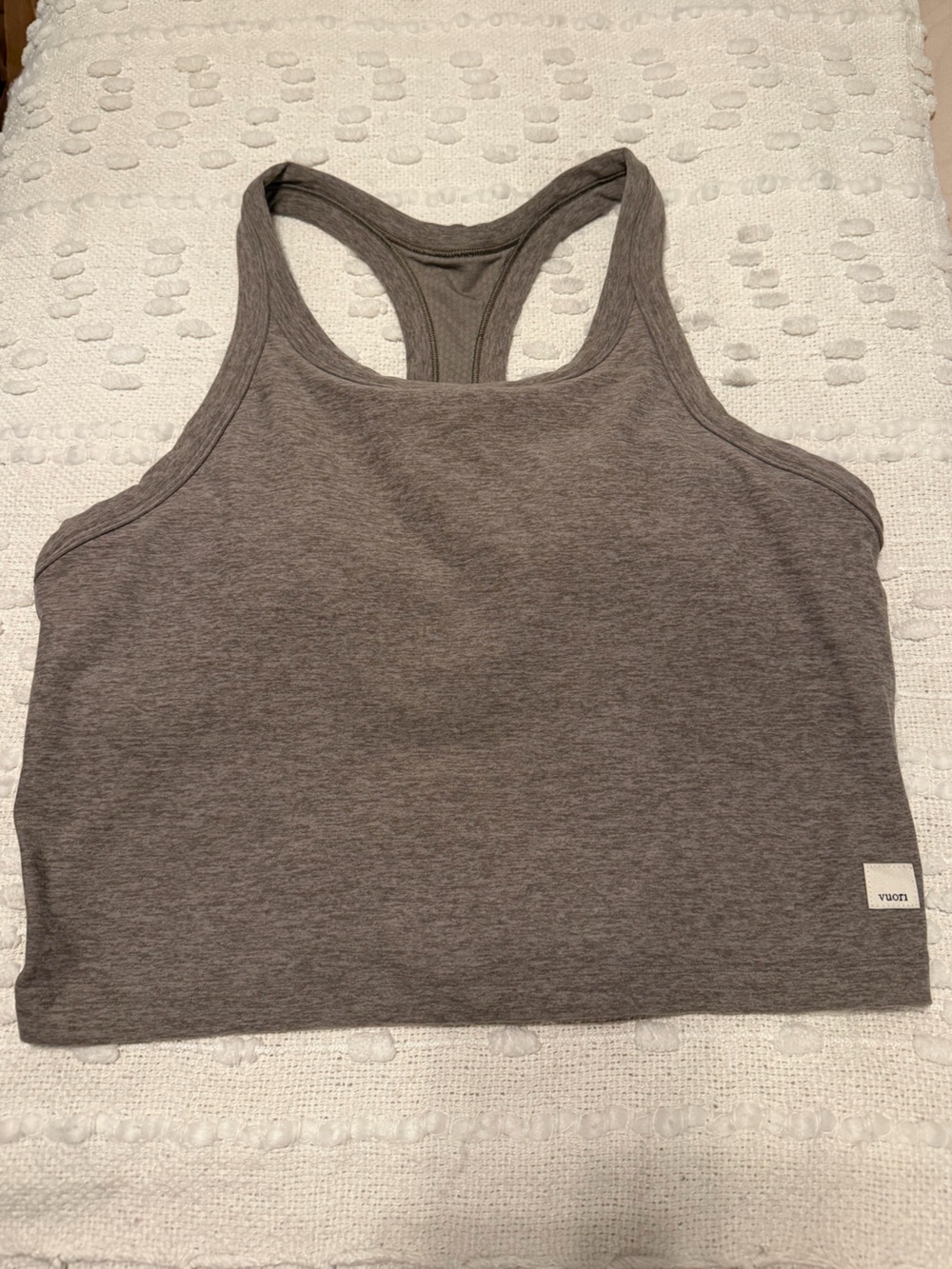 Vuori Elevation Racerback Tank - Cobblestone - L